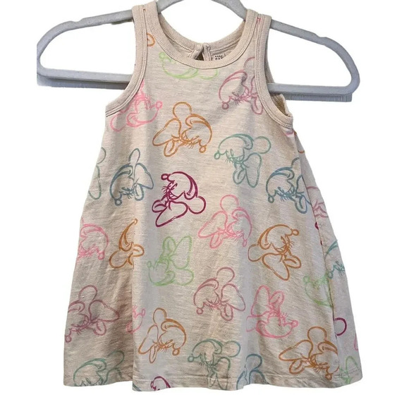 Baby Gap/Disney 3Toddler Multiple ColorsTrapeze Minnie Face  Dress - Picture 1 of 13